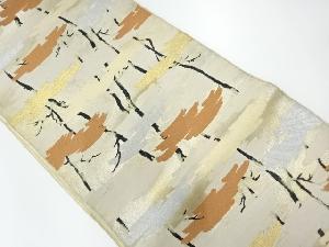 アンティーク 木立模様織出し袋帯(材料)